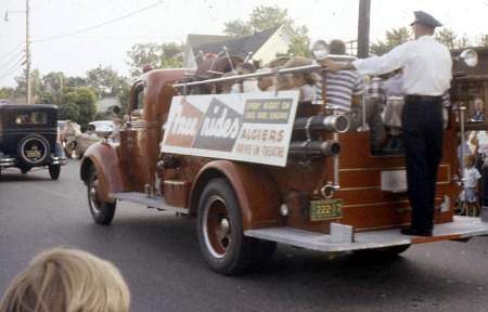 Algiers Drive-In Theatre - Algiers Ad On Fire Truck 1961 From Fredrick Ryan (newer photo)